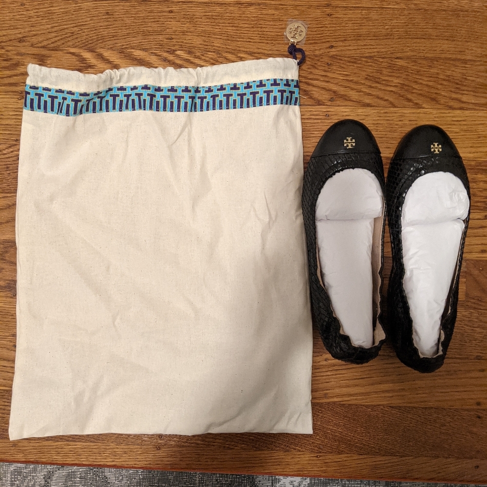 Tory Burch York Ballet Flat size 6 black - Picture 2 of 6